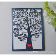 Love Tree Laser Cut Hollow Custom Made Paper Card Invitation Card For Wedding Party Supply Greeting Card ML279